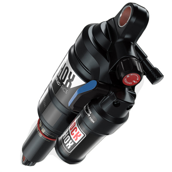 RockShox Rear Shock Monarch Plus RC3 (200mm x 57mm / 7.875" x 2.25") DebonAir High Volume Eyelet, 2 Volume Reducers, Medium rebound / Low Compression - (Hardware, Service Kit and Stealth Decal) 2016 - 2019 Red Point D1
