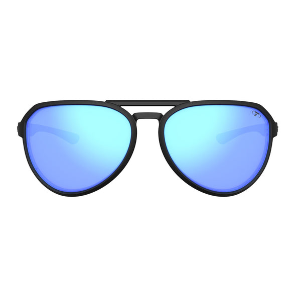 Tifosi Selca Sunglasses BlackOut with Sky Blue Mirror Polarized Lens
