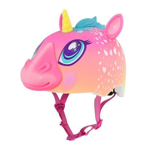 raskullz super rainbow corn child helmet pink