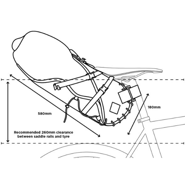 Restrap 18L Saddlebag Dimensions